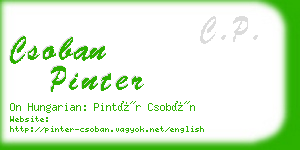 csoban pinter business card